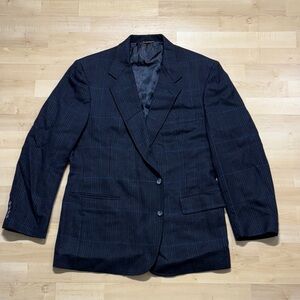 Classic Navy Checkered Blazer